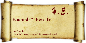 Hadaró Evelin névjegykártya